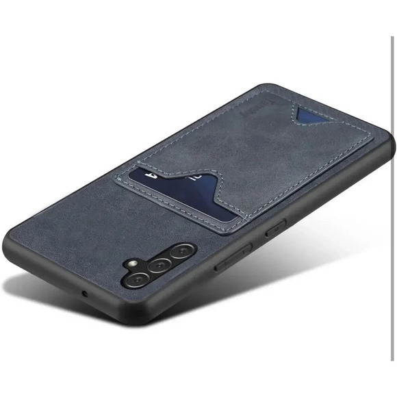 Leather Wallet Case with Card Holder Kickstand for Samsung Galaxy A14 5G Gray - Picture 3 of 10